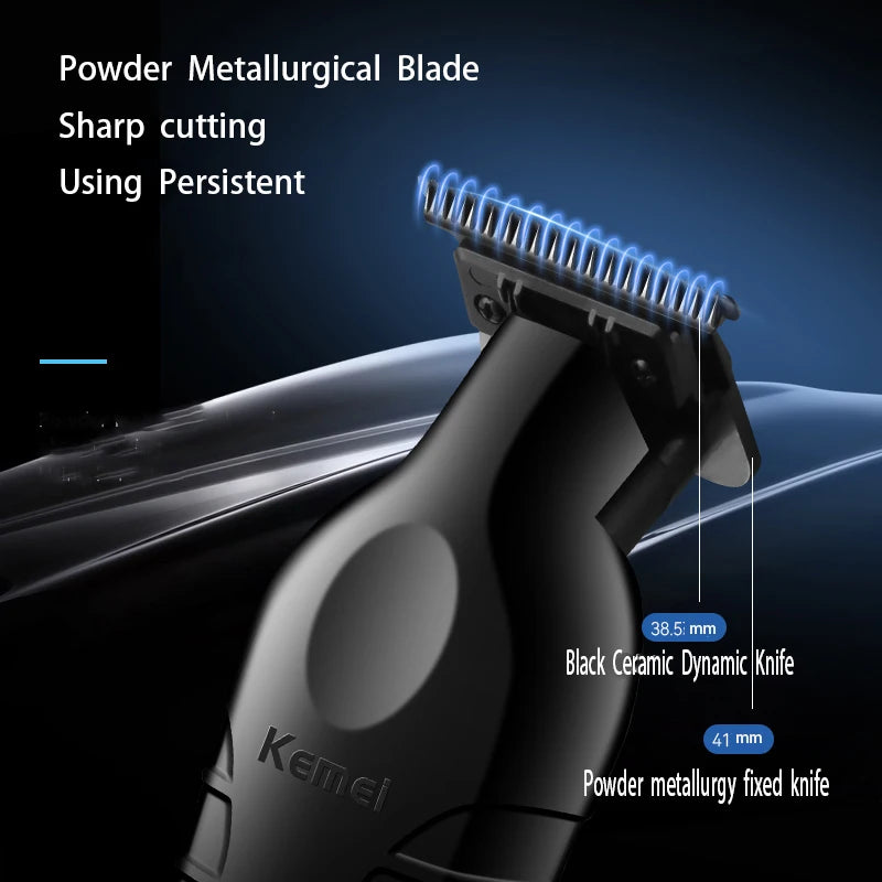 Kemei 2299 Professional Electric Hair Trimmer - Cordless Beard & Hair Clipper for Men, Rechargeable, 0mm Cutting Machine