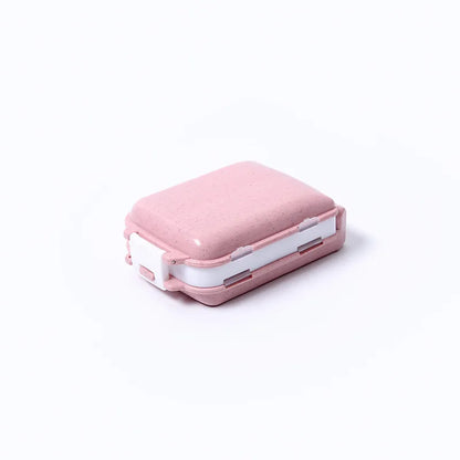 Fashionable Three-Layer Small Medicine Box – Foldable with 3 Sections & 8 Compartments for Mini Storage