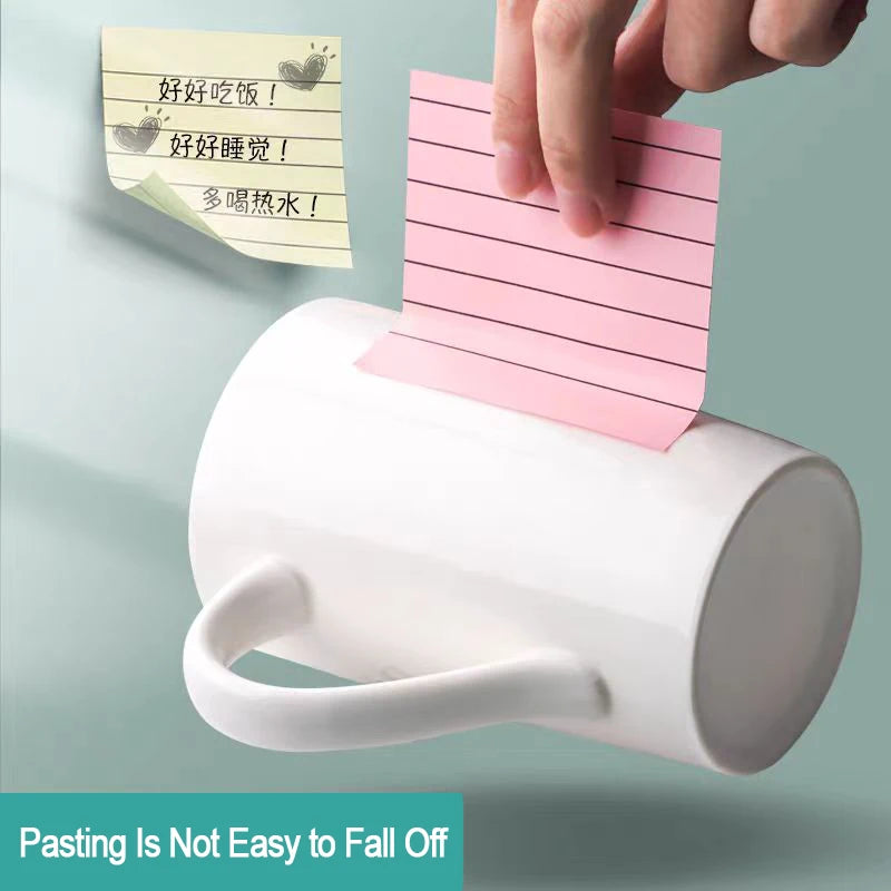 200-Sheet Sticky Note Set - 4-Color Self-Adhesive Writing Pads and Page Markers for Students, Office, and Study Organization