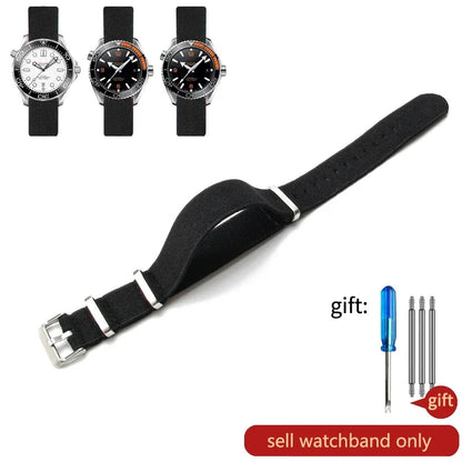 60's French Army Nylon Watch Strap - Woven Military Watch Band for Rolex, Seiko, Tudor & Omega