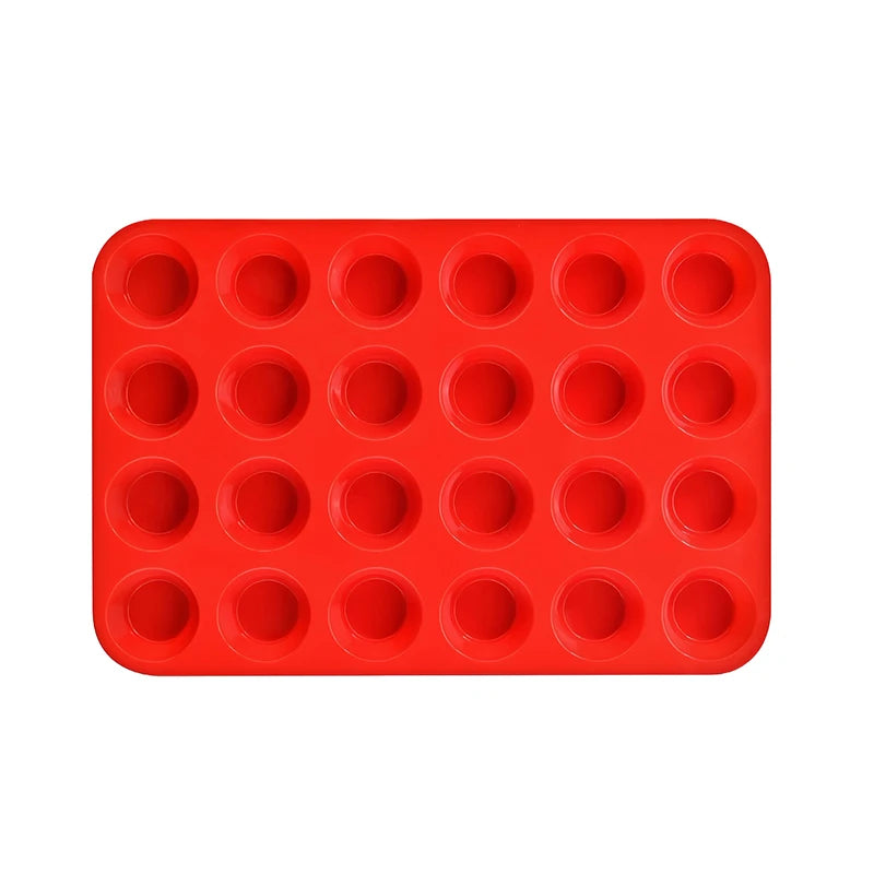 12/24 Hole Silicone Baking Mold - 3D Sphere Chocolate Mold Cupcake Muffin Cake Pan for DIY Dessert Kitchen Tools