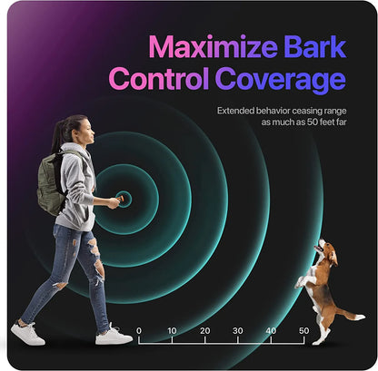 Release Pet Dog Repeller - Ultrasonic Dog Training Device with LED Flashlight, Rechargeable Anti-Dog Bark Deterrent