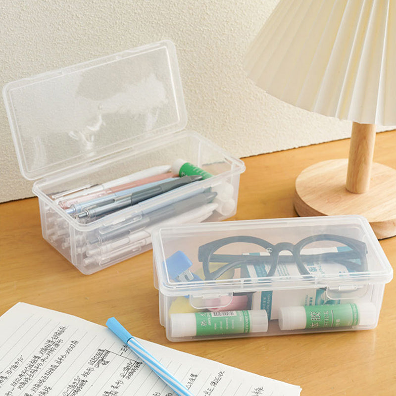 Transparent Pencil Case Box | PP Material Stationery Storage Pouch for School Supplies