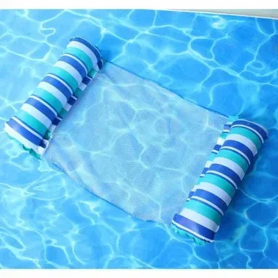 New Inflatable Water Hammock Recliner - Floating Swimming Mattress and Pool Party Lounge Bed