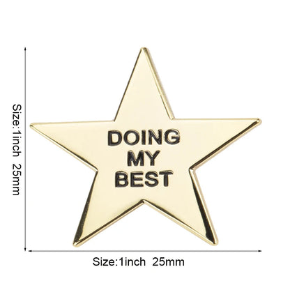 Baby Blue Metal Star Lapel Pin Brooch – Colorful Enamel Star Badge Accessories for Jackets, Bags & Fashion Outfit Decor