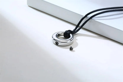 Circle of Life Eternity Love Karma Necklace – Memorial Pendant Ashes Jewelry for Women & Men, Keepsake Cremation Bracelets