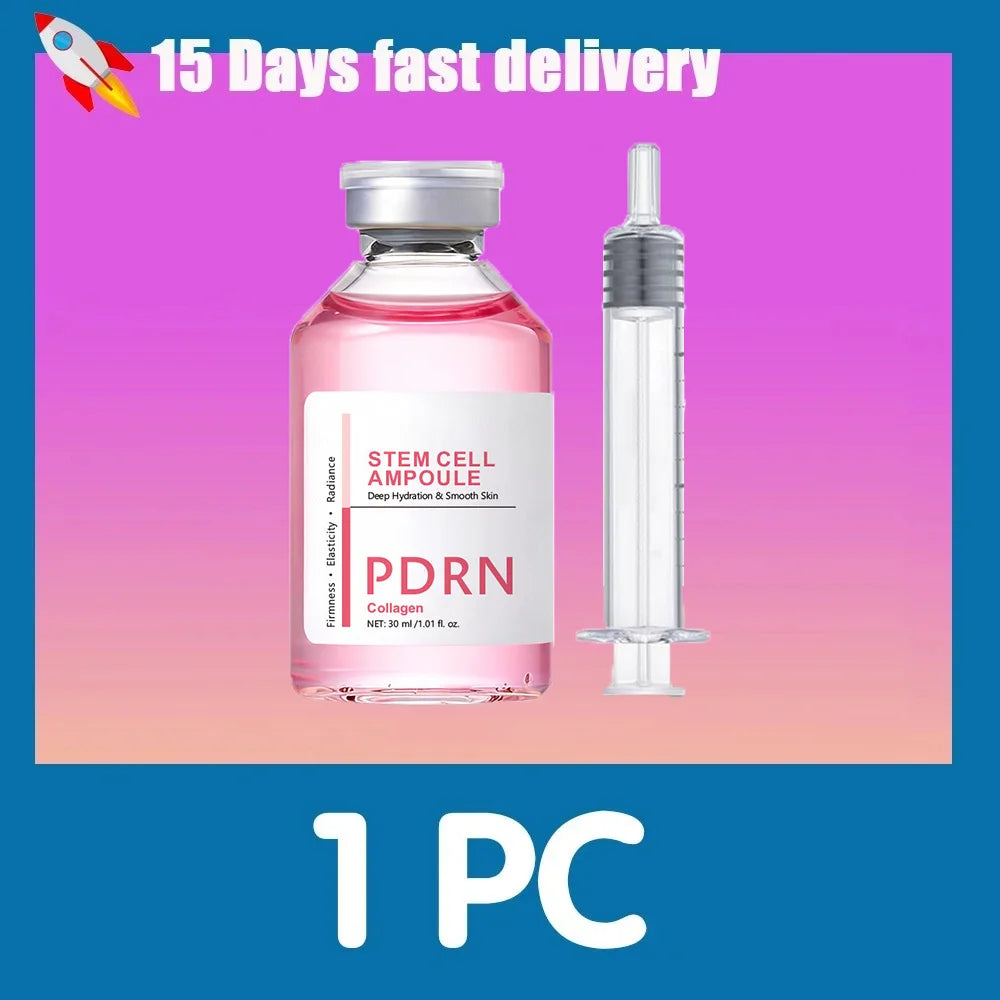 PDRN Stem Cell Serum Ampoule - Collagen Moisturizing Essence for Hydrated, Radiant-Looking Skin and Fine Line Care