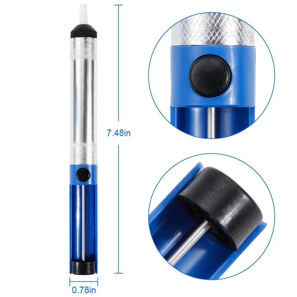 JCD Desoldering Pump - Aluminum Vacuum Solder Sucker Tool for Solder Removal and Electronics Repair