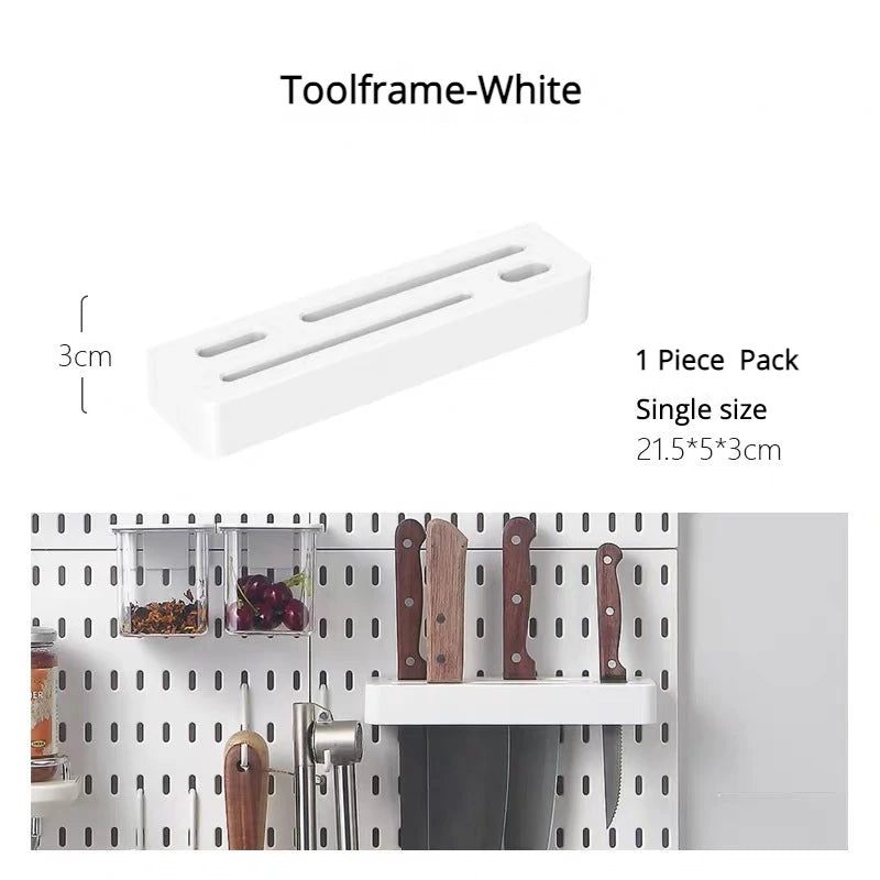 DIY Pegboard Hanging Shelf & Hooks – Wall Organizer for Garage, Kitchen & Room, No-Drill Storage Solution