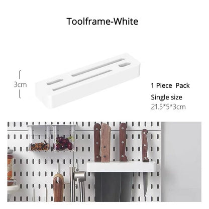 DIY Pegboard Hanging Shelf & Hooks – Wall Organizer for Garage, Kitchen & Room, No-Drill Storage Solution