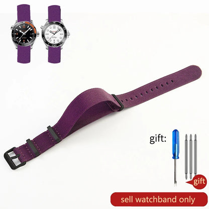 60's French Army Nylon Watch Strap - Woven Military Watch Band for Rolex, Seiko, Tudor & Omega