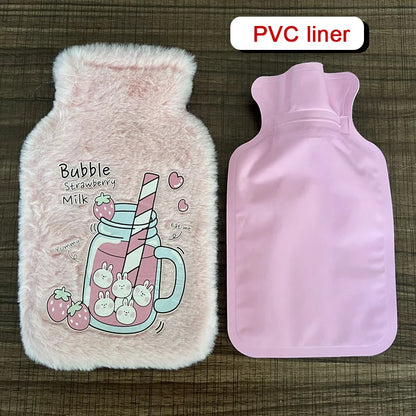 500ML Cute Kawaii Hot Water Bottle — Portable Winter Hand & Bed Warmer for Girls