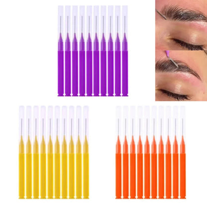 20Pcs Mini Eyebrow Brush - Disposable Brow Lifting Brushes, Bendable Micro Eyelash Applicators, Makeup Tools