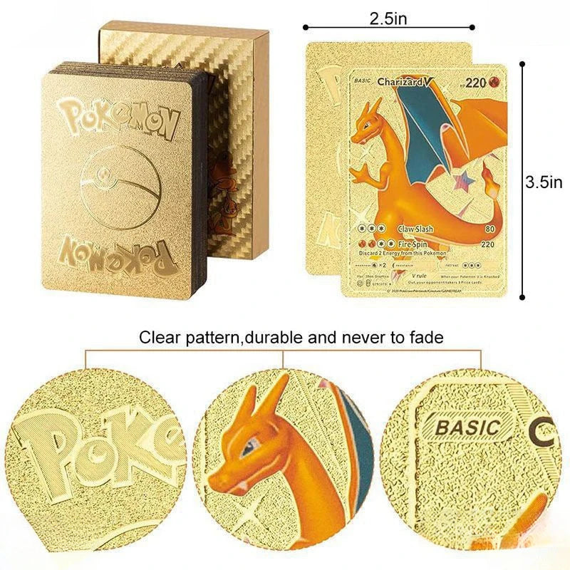 55/100pcs Pokémon VMAX & GX Pikachu Card Set – Rare Battle Trainer Collection for Kids & Gift Toy