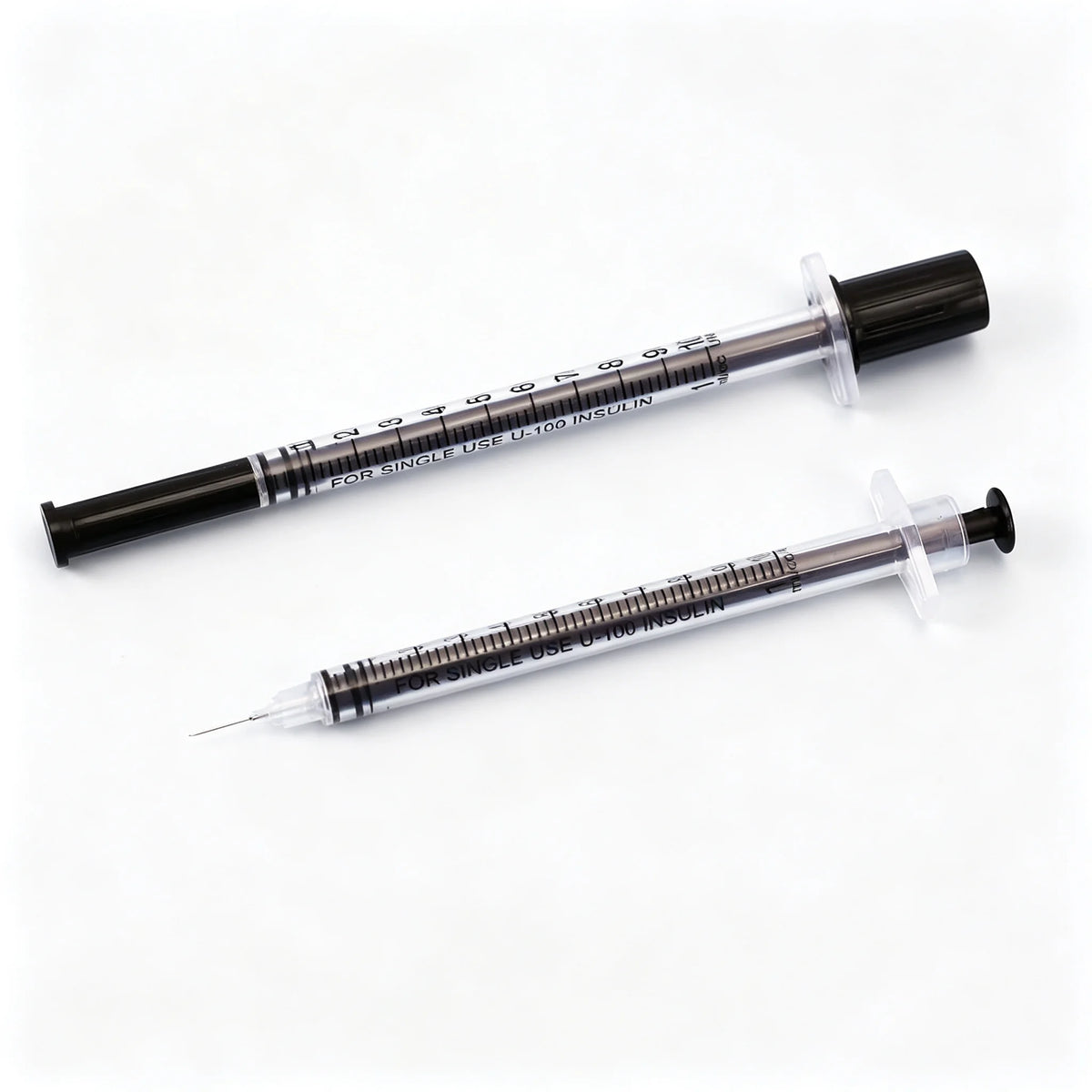 U-100 Insulin Syringes - 1ml Sterile Disposable Injection Tools in Purple, Pink, Blue, Green, Orange & Black for Beauty Machines