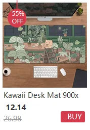 Kawaii Frogs XXL Desk Mat – Cute Anime Aesthetic Gaming Mousepad, Green Nature & Lofi Plant Extended Mouse Pad