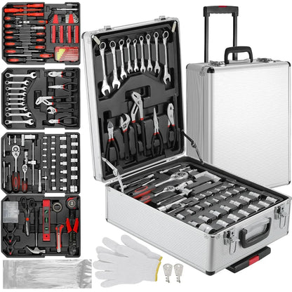 799PCS Home Repair Tool Set – Professional Mechanic Socket & Wrench Kit with Trolley Case for Household & Daily Maintenance