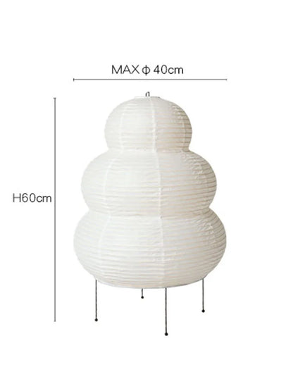 Japanese Style LED Rice Paper Desk Lamp – Tricolor Dimming Home Art Decoration for Living Room, Hotel, Bedroom & Bedside Night Light