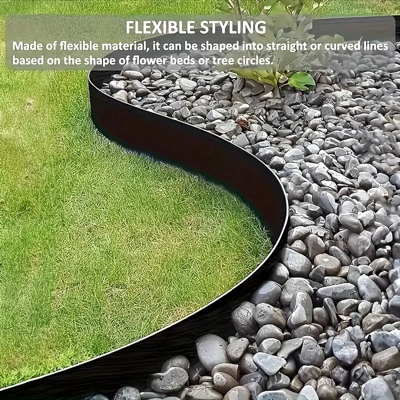 Landscape Lawn Edging Kit - Flexible Garden Border Barrier for Yard Pathways