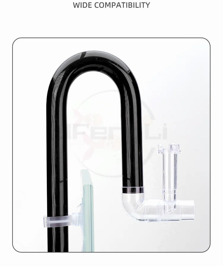 AQUAPRO Aquarium Inlet & Outlet Pipe Set – Plastic Skimmer Lily Flow for Fish Tanks & Bowls