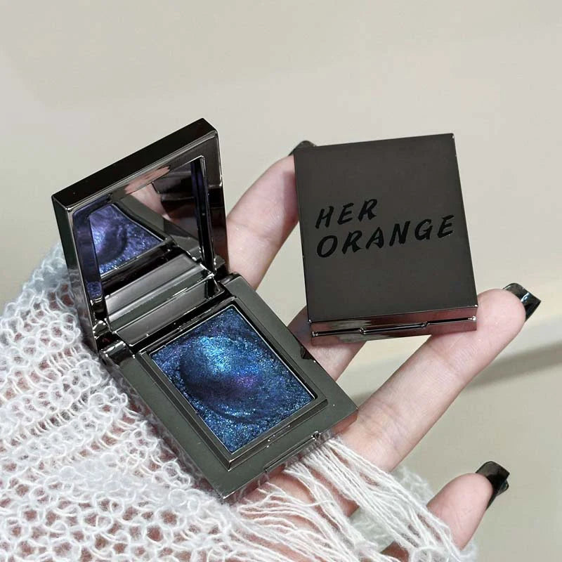 Chameleon Dark Green Eyeshadow Palette – Sparkling Pearlescent Mashed Potato Eye Shadow for Brightening Makeup