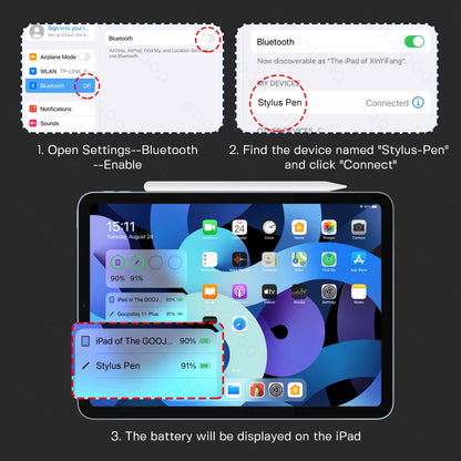 iPad Pencil Stylus for Apple Pencil 1 & 2 - Compatible with iPad Pro 2024, Air 4/5, Mini 5, Pro 11/12.9 (2018-2022), Touch Pen