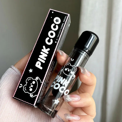 PINKCOCO Bear Doodle Mirror Lip Glaze – Long-Lasting Shiny Nude Lip Gloss, Skin-Brightening Student-Friendly Lipstick