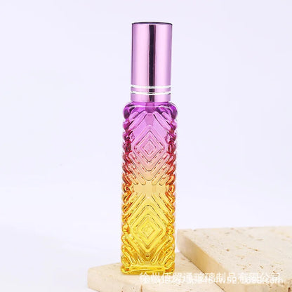 10ml Square Glass Perfume Bottle – Colorful Mini Refillable Spray Vial for Fragrance & Cosmetic Packaging