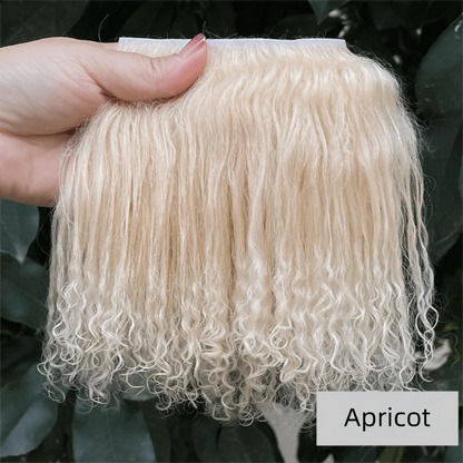 Mongolia Fur Sheepskin Curly Hair Extensions — Cute Wool Texture Wigs for SD, Blyth & BJD Dolls