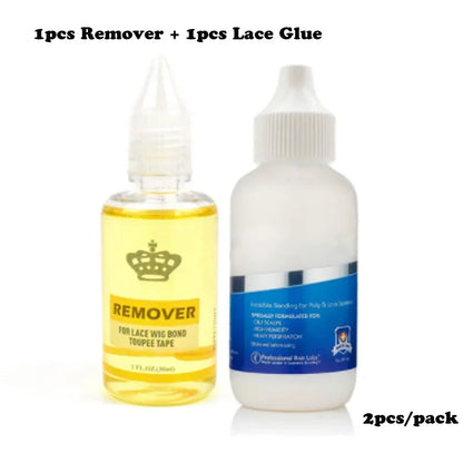 Plussign Lace Wig Glue with Remover – Super Strong Lace Adhesive & Hair Installation Kit for Wigs, Toupees, & Closures