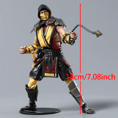 Scorpion & Sub-Zero Mortal Kombat 7" Action Figures – Exclusive Series 1 Movie Collectible Toy Dolls