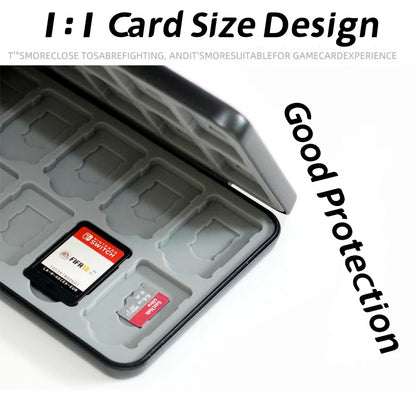 Game Card Case for NS Switch OLED Lite – Protective Storage Box with 24 Card Slots, Tears of the Kingdom Style