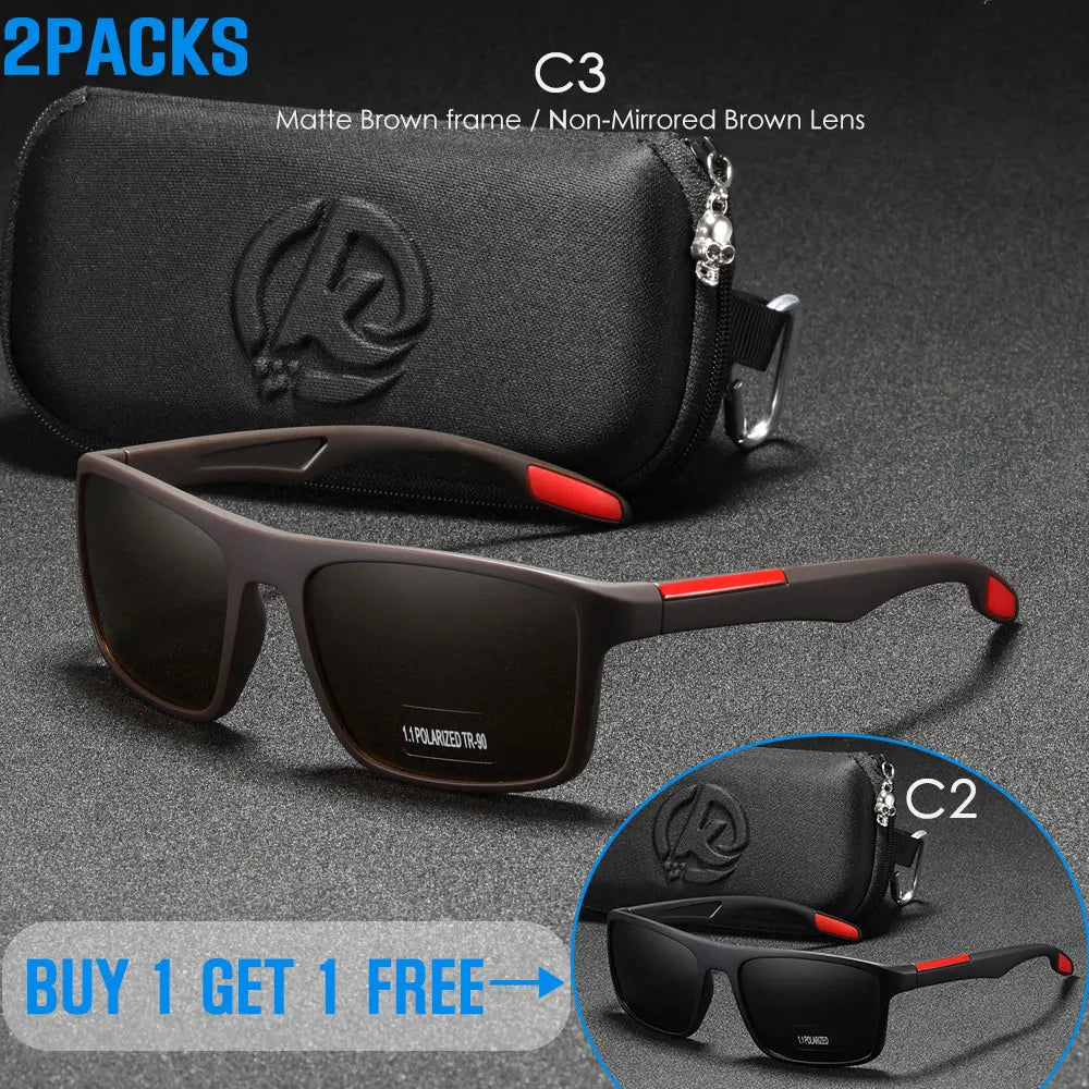KDEAM Ultra-Light Polarized Sports Sunglasses for Men & Women – TAC 1.1mm Lens, Category 3 Driving Sun Glasses