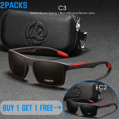 KDEAM Ultra-Light Polarized Sports Sunglasses for Men & Women – TAC 1.1mm Lens, Category 3 Driving Sun Glasses