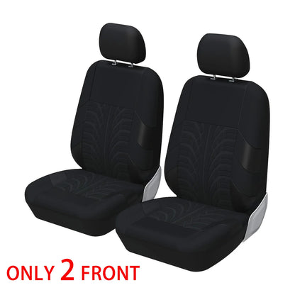 Universal Full Set Car Seat Covers – Front Split & Rear Bench Cloth Protectors for SUV, Sedan & Van Automotive Interior Protection Accessories
