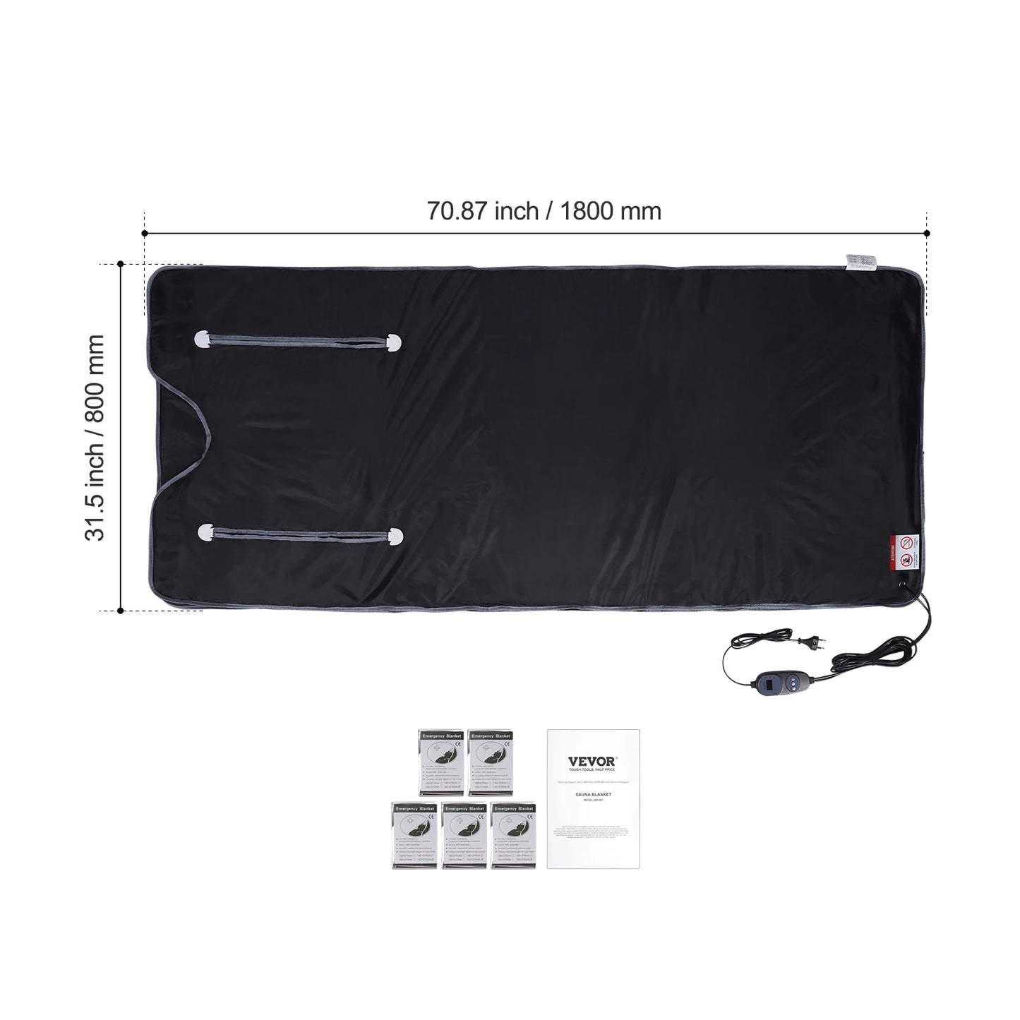 VEVOR Sauna Blanket for Detoxification – Portable Far Infrared Sauna, Adjustable Temperature & Timer for Home Relaxation