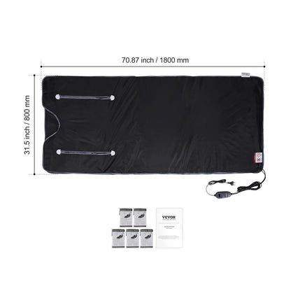 VEVOR Sauna Blanket for Detoxification – Portable Far Infrared Sauna, Adjustable Temperature & Timer for Home Relaxation