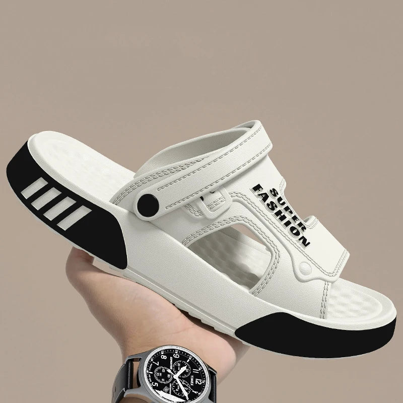 Men’s EVA Platform Slippers - Soft-Soled Summer Slides for Home, Beach & Outdoor Walking