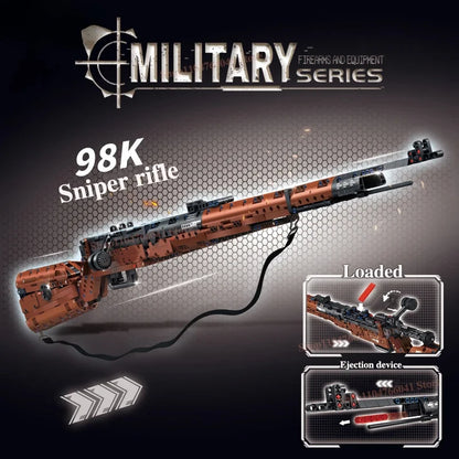 2025 New 1206PCS 98K Style Building Block Gun – DIY Military Model Kit for Boys’ Creative Toy Collection