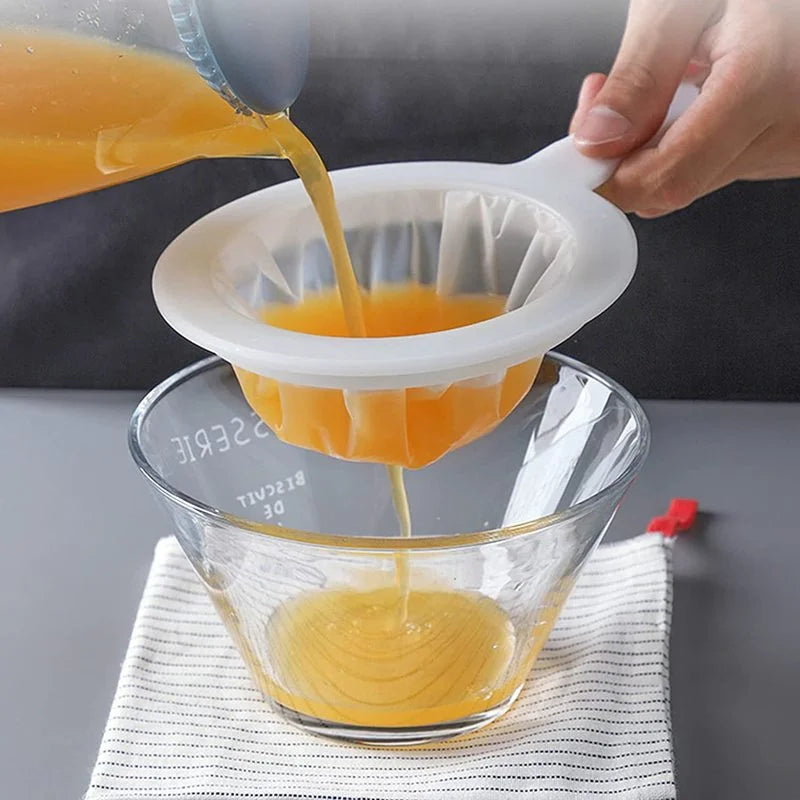 Ultra Fine Mesh Strainer Spoon – 100/200/400 Mesh Washable Nylon Filter Sieve for Soy Milk, Juice, Coffee & Tea Kitchen Colander Tool