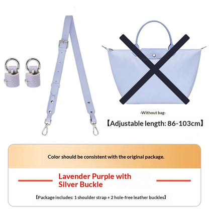 Leather Shoulder Strap for Longchamp Terra Bag - No-Punch Replacement Handle Strap Accessory