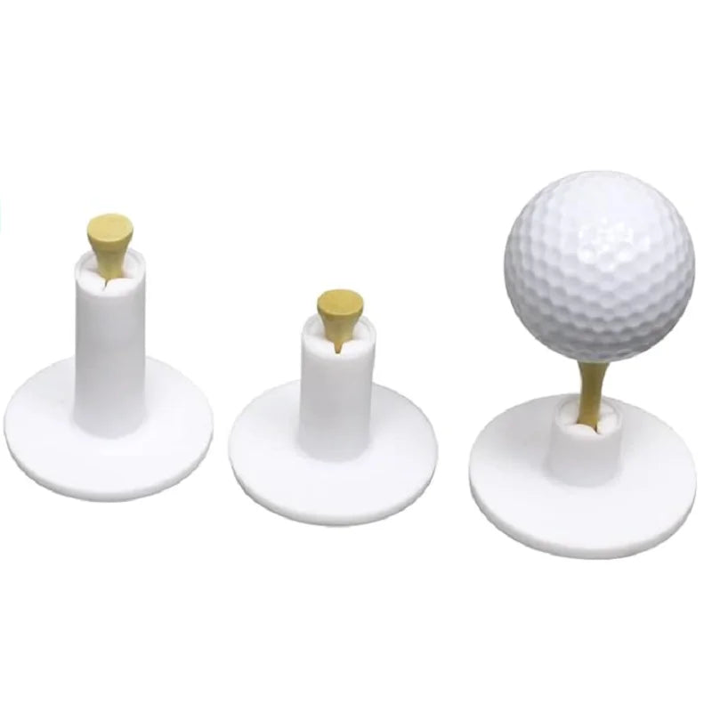 3PCS Golf Practice Tees – 25mm/38mm/50mm Rubber Tees for Indoor & Outdoor Driving Range