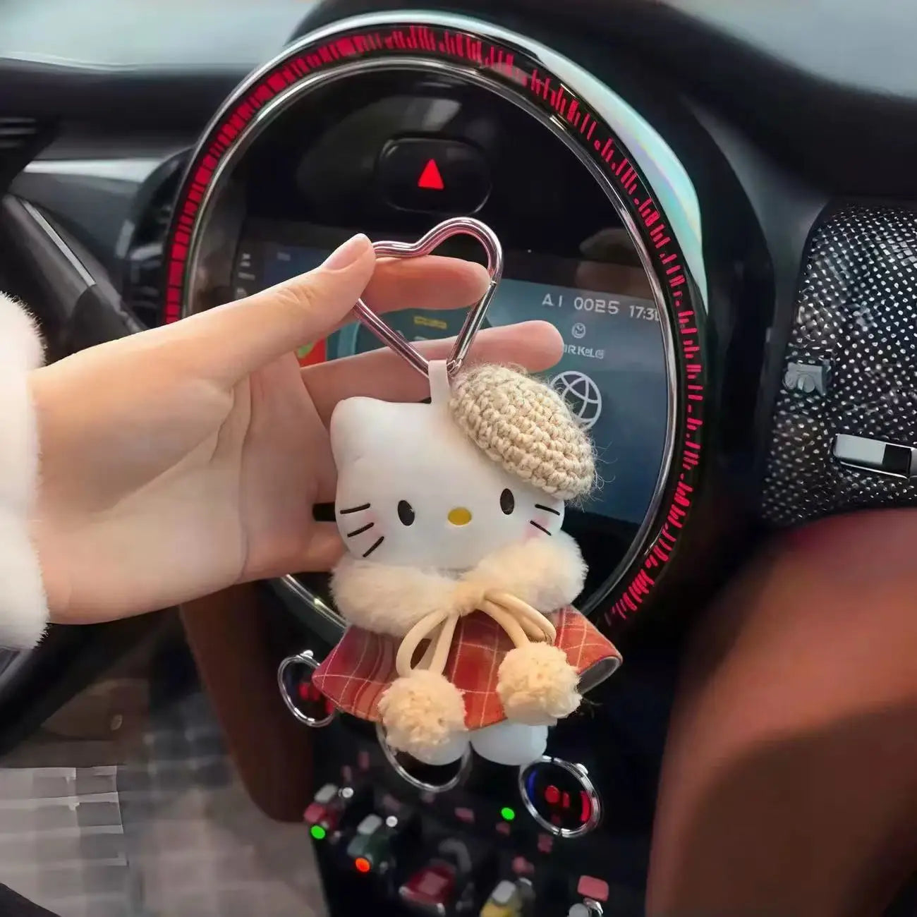 Cute Cartoon Girl Plush Keychain - Adorable Doll Bag Pendant & Gift for Girls