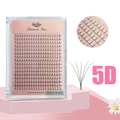 Goddess Premade Volume Lash Fans — 4D to 20D Faux Mink Individual Eyelash Extensions, Pointy Stem 320 Fans