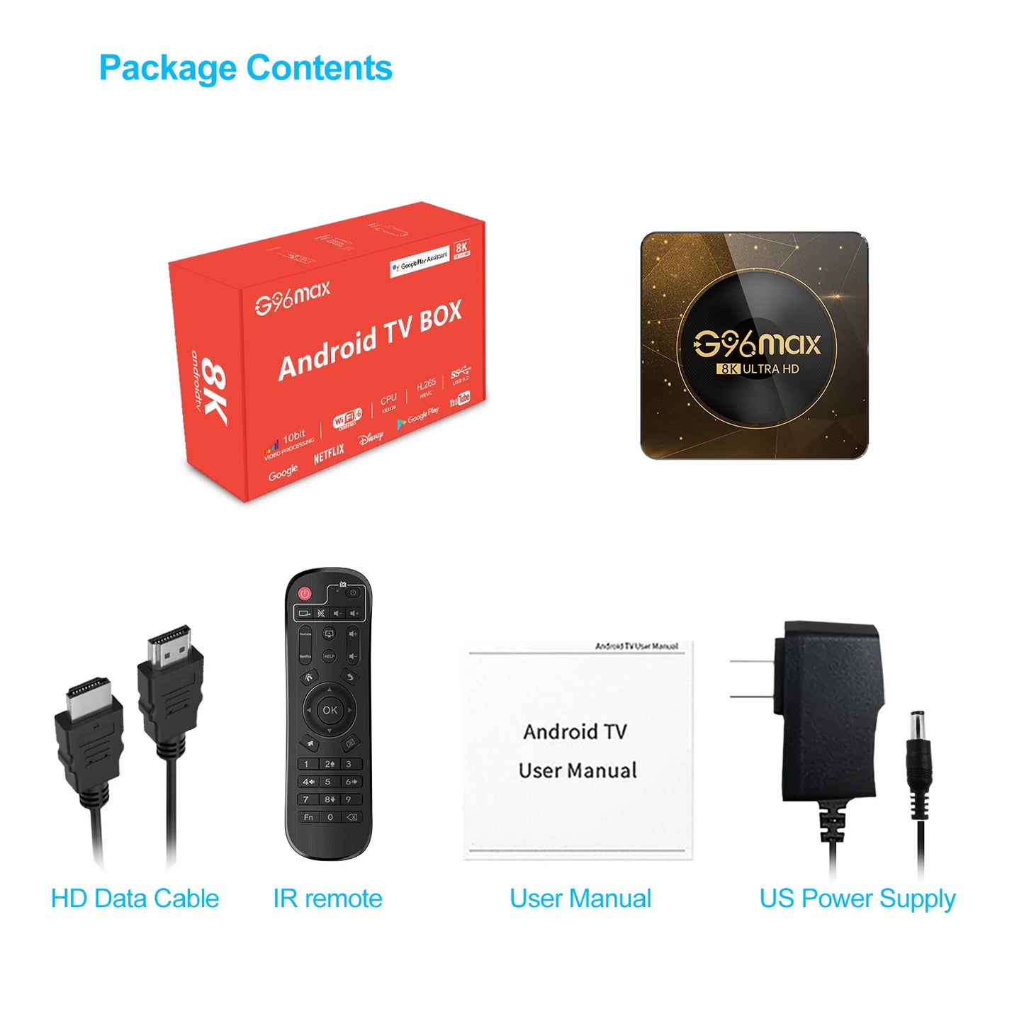 MAXA13 Android 13 8K Ultra HD Smart TV Box – 4GB+64GB WiFi6 Media Player for Netflix & YouTube