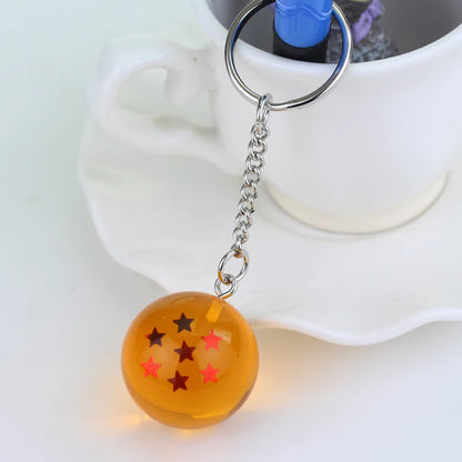 Japanese Anime Dragon Ball Z Stars Keychain Figures – Series 1-7 Pendant Toy Car Keyring, Cosplay Party Gift