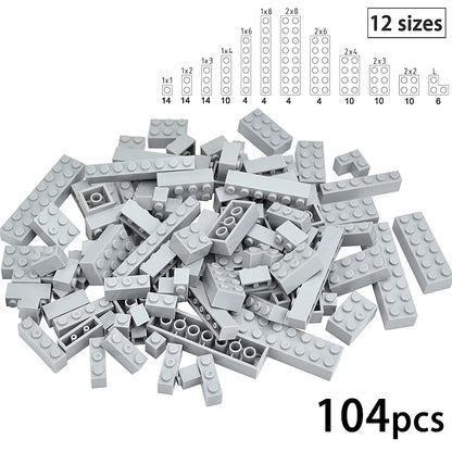 DIY Building Block Wall Figures Bricks - 1x2, 1x3 & 1x4 Small Construction Bricks for Creative Building & Educational Play
