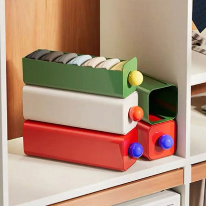 1/3pcs Dopamine Desktop Storage Boxes – Stackable Cosmetic & Organizer Drawers for Home, Office & Bedroom