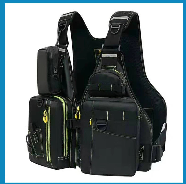 Multi-Functional Life Jacket Vest for Outdoor Fishing – Safety Vest with Storage Pockets & Buoyant Materials