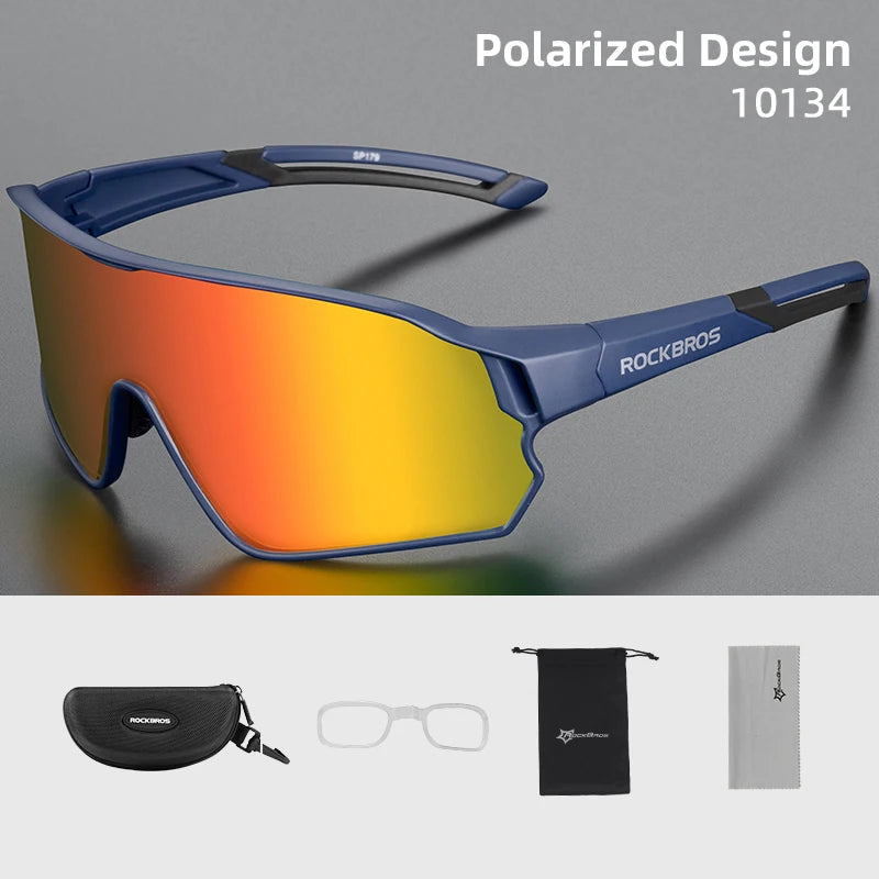 ROCKBROS Polarized Sports Sunglasses — UV400 Cycling Glasses for Outdoor Hiking, Golf & Camping